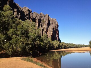 Windjana gorge cliffs