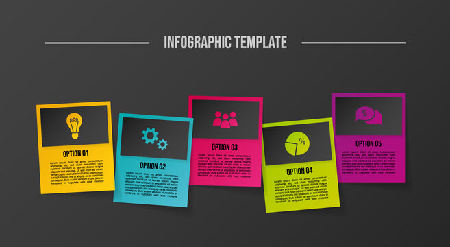 Concept of business infograph with icons. Vector
