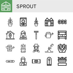 sprout icon set