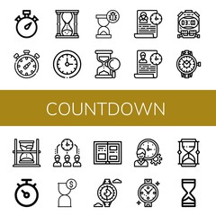 countdown icon set