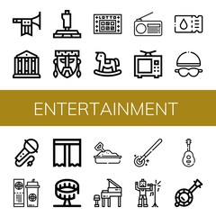 entertainment icon set