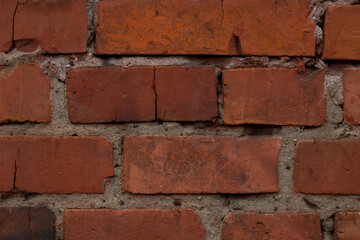 Obraz premium Background of an old brick wall.Red brick background