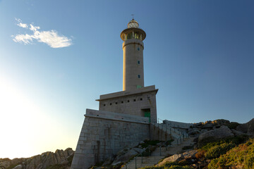 Punta Nariga lighthouse in a sunny day of september
