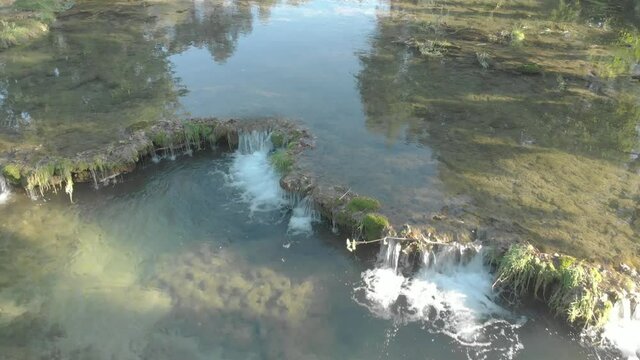 Rastoke water stream and waterfall
