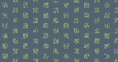 Abstract Color Halftone Dots generative art background illustration