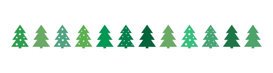 Christmas trees border pattern.