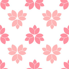 Pink floral seamless pattern.