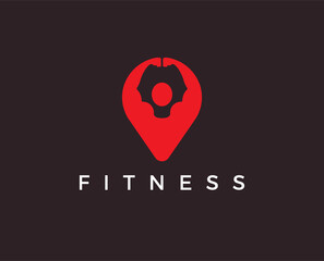 minimal fitness logo template - vector illustration