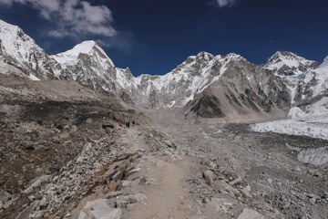 Fototapeta na wymiar snow covered mountains in Nepal