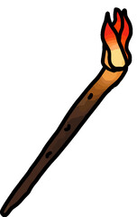 hand drawn torch