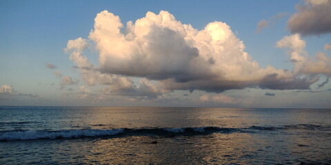 sunset over the sea