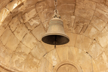Fototapeta premium Bell hall inside the ancient Armenian Noravank monastery