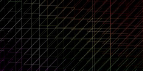 Dark Multicolor vector texture with lines. Repeated lines on abstract background with gradient. Pattern for websites, landing pages.