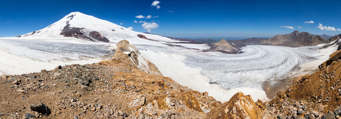 The exciting landscape of the Elbrus surroundings
