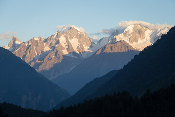 The exciting landscape of the Elbrus surroundings