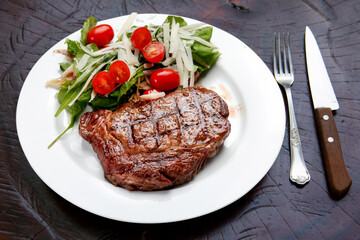 Fresh grilled meat. Grilled beef steak