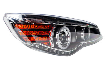 Car headlight with led lamps