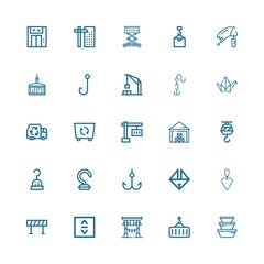 Editable 25 crane icons for web and mobile
