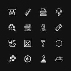 Editable 16 manual icons for web and mobile