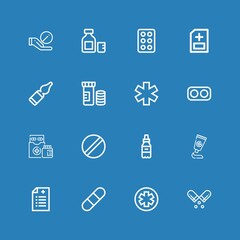 Editable 16 prescription icons for web and mobile