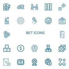 Editable 22 bet icons for web and mobile