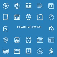 Editable 22 deadline icons for web and mobile