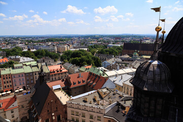 View from the Saint Mary's Church. Kraków Old Town