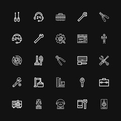 Editable 25 maintenance icons for web and mobile