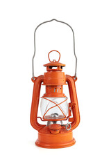 Vintage orange oil lamp