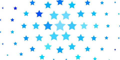 Light BLUE vector layout with bright stars. Modern geometric abstract illustration with stars. Theme for cell phones.