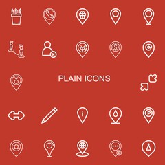 Editable 22 plain icons for web and mobile