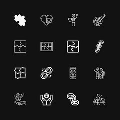 Editable 16 togetherness icons for web and mobile