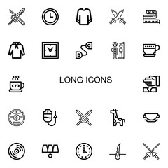 Fototapeta premium Editable 22 long icons for web and mobile