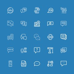 Editable 25 chatting icons for web and mobile