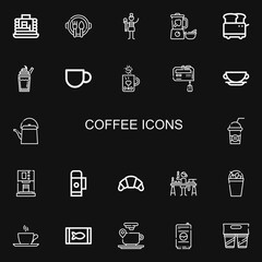 Editable 22 coffee icons for web and mobile