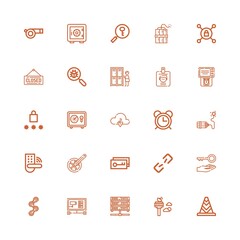 Editable 25 security icons for web and mobile