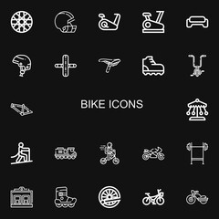Editable 22 bike icons for web and mobile