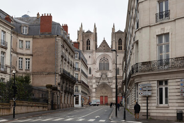 Naklejka premium Nantes Cathedral, Cathedral of St. Peter and St. Paul of Nantes, Nantes, France