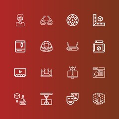 Editable 16 3d icons for web and mobile