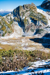 snow covered mountains