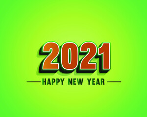 Happy New Year 2021 background template. Merry Christmas and Happy New Year holiday symbol template.