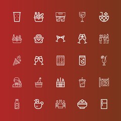 Editable 25 wine icons for web and mobile