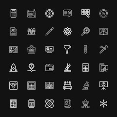 Editable 36 analysis icons for web and mobile