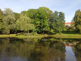 Peaceful and colorful park 