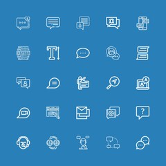 Editable 25 dialog icons for web and mobile