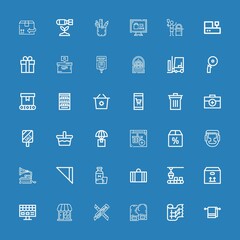 Editable 36 box icons for web and mobile
