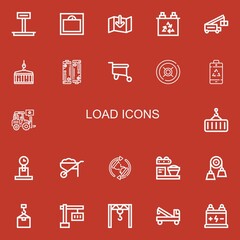 Editable 22 load icons for web and mobile