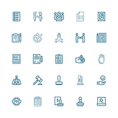 Editable 25 agreement icons for web and mobile
