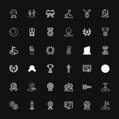 Editable 36 trophy icons for web and mobile