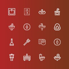 Editable 16 wc icons for web and mobile